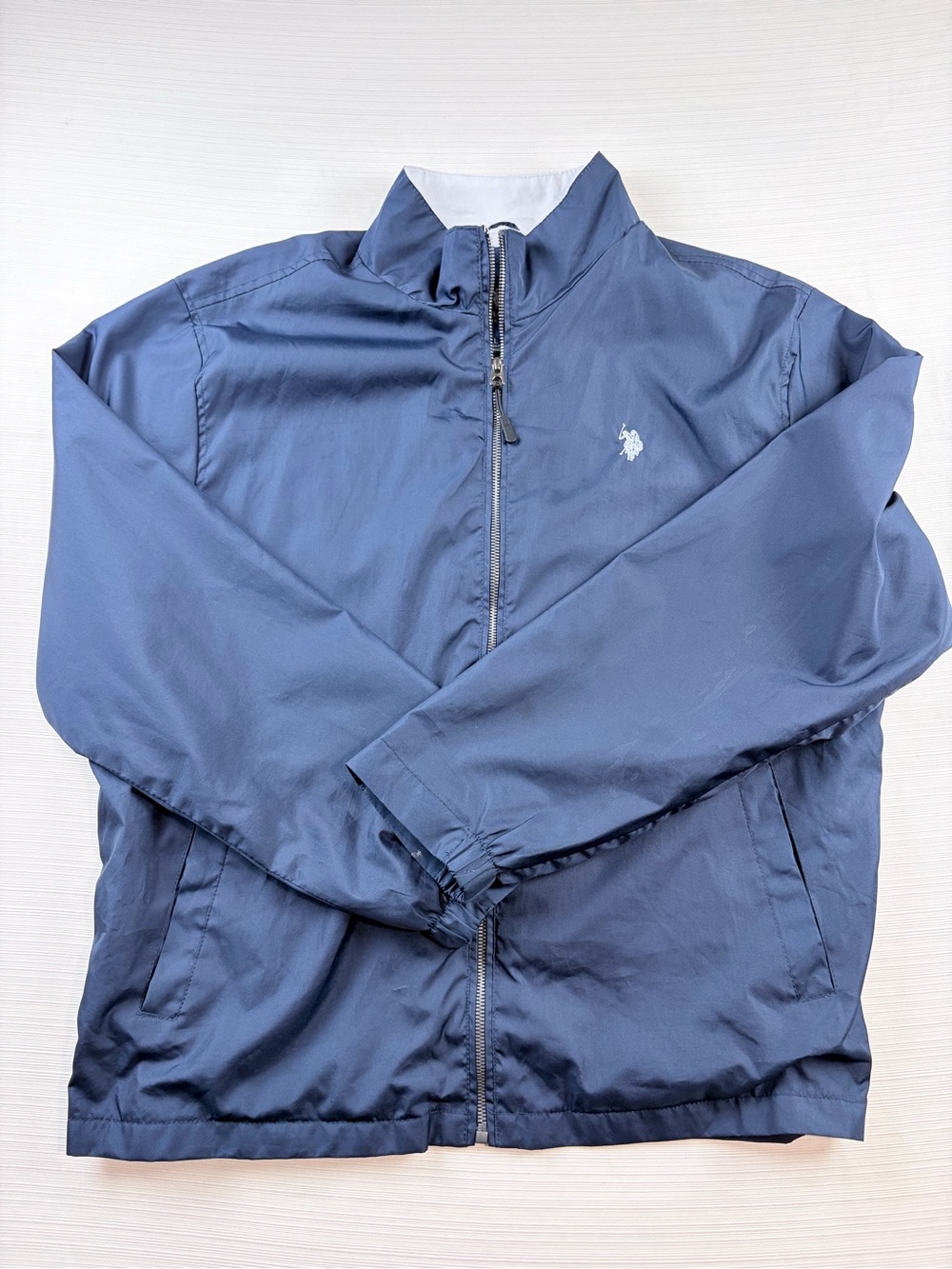 U.S. Polo Assn. Navy Zip-Up Windbreaker Jacket